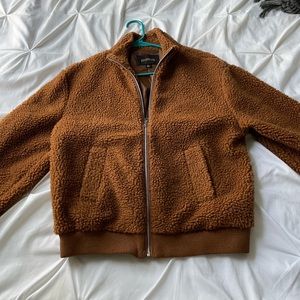 Fuzzy brown jacket